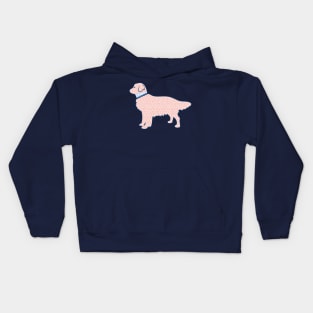 Faded Nantucket Red Nautical Preppy Retriever Dog Kids Hoodie